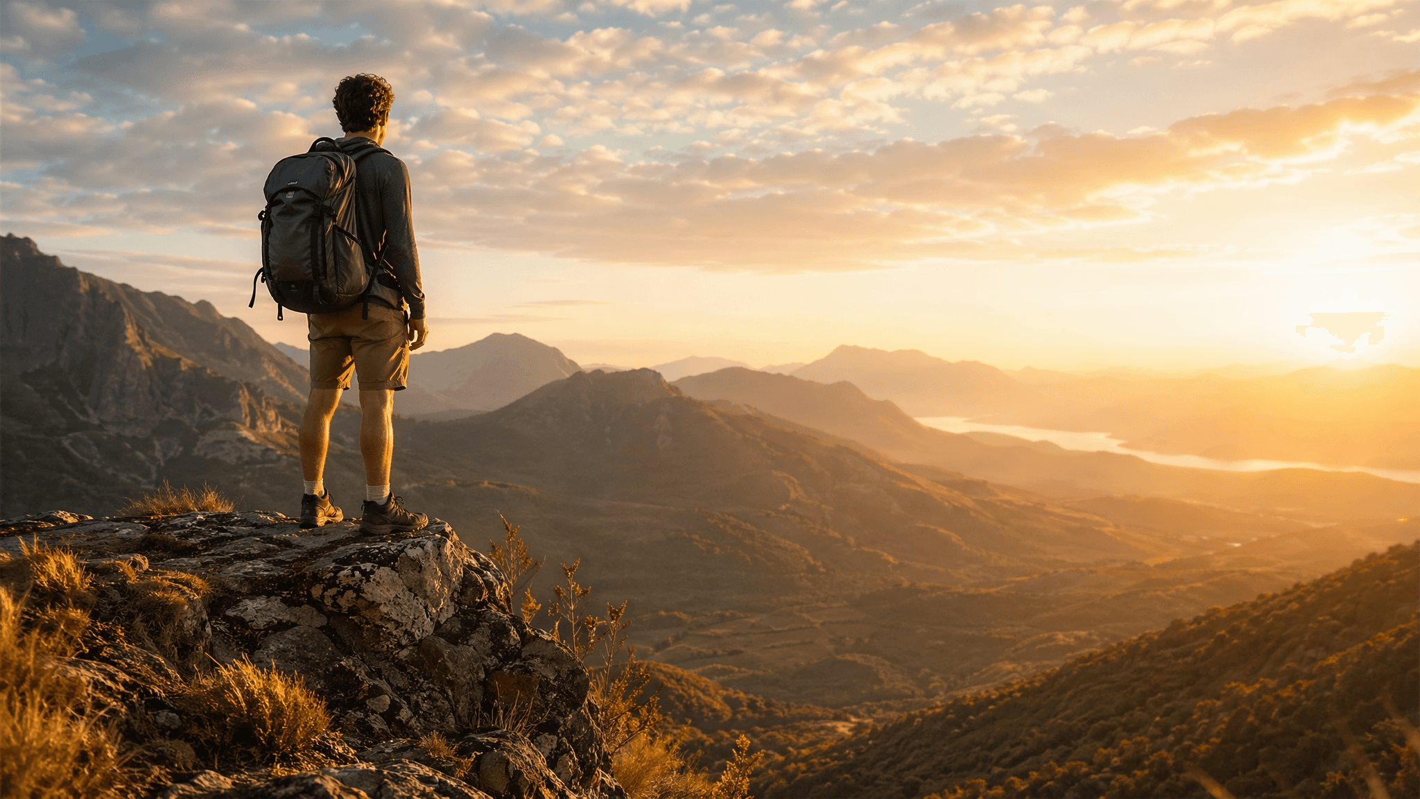 gap year purpose - young adult on a scenic mountain overlook during a purposeful gap year journey of self-discovery
